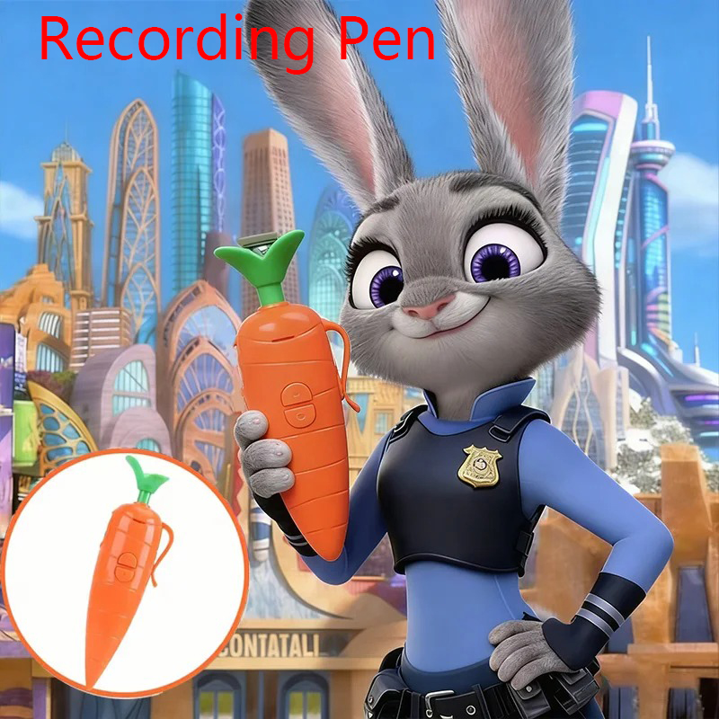 1-10pcs Zootopia Carrot Voice  - Voice Recorder Pen reseña y precio