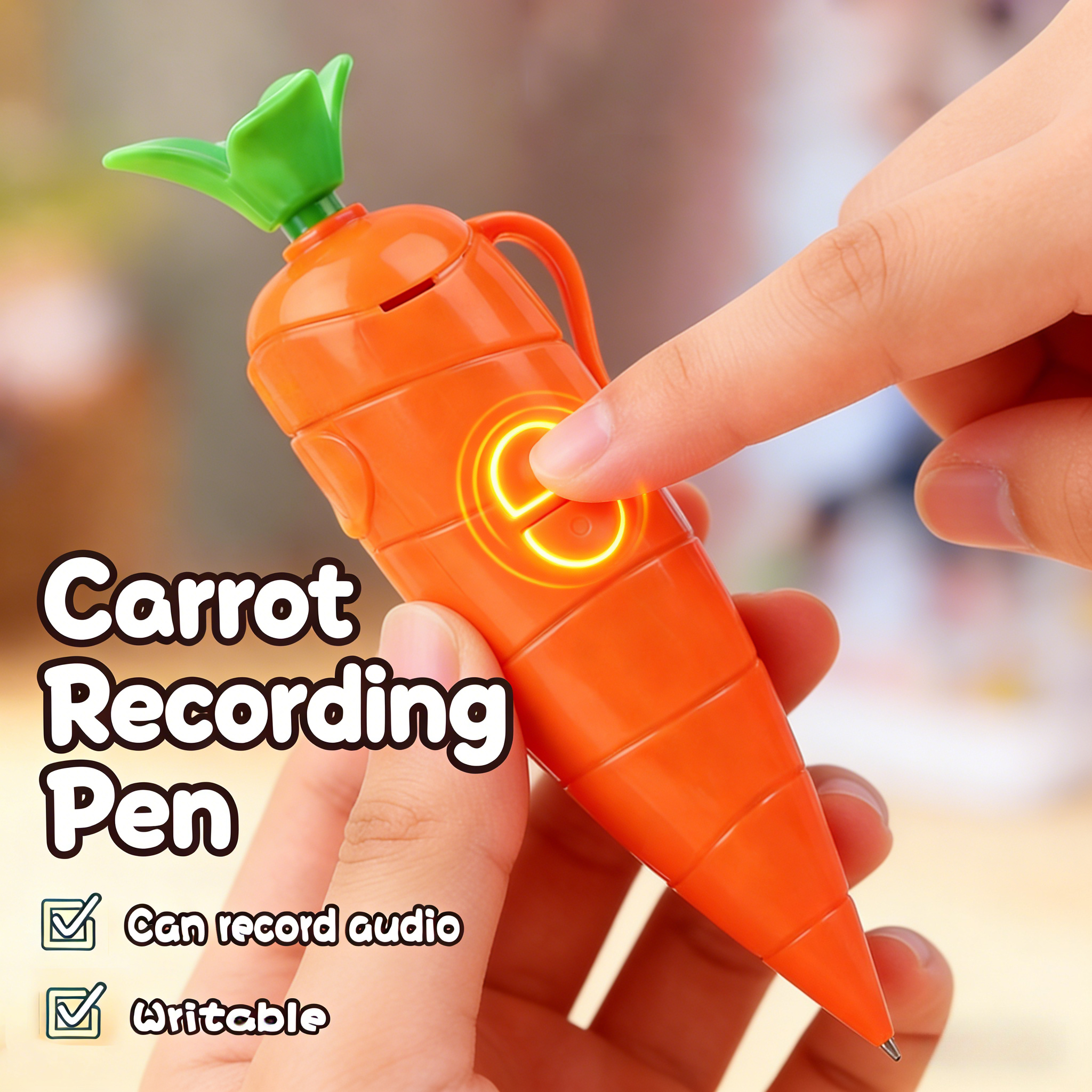 Creative Carrot-Shaped 2-in-1  - Voice Recorder Pen reseña y precio