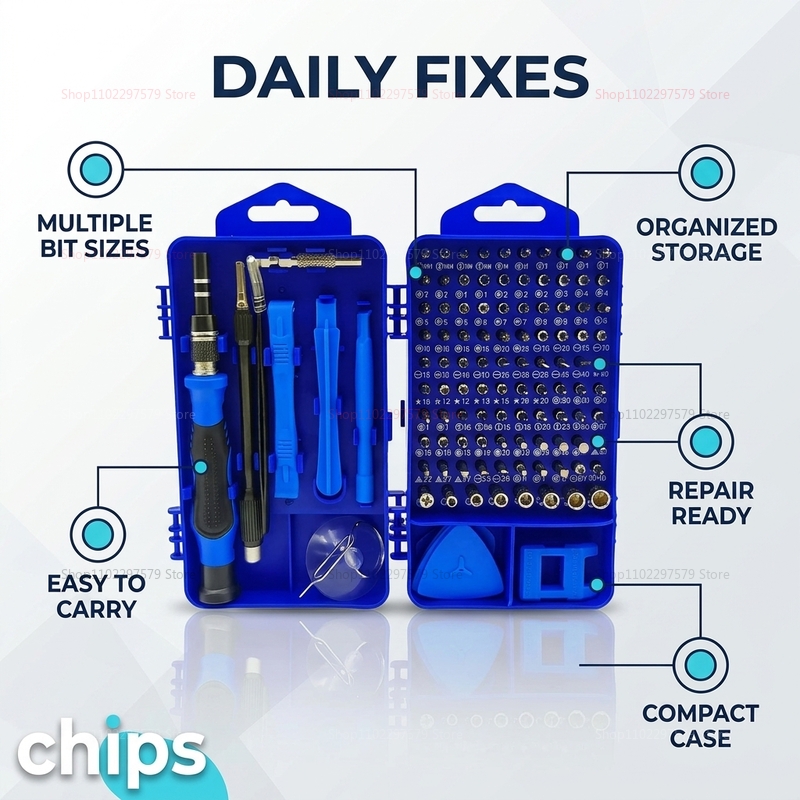 115 in 1 Multifunctional Screw - Electronics Repair Gadgets reseña y precio