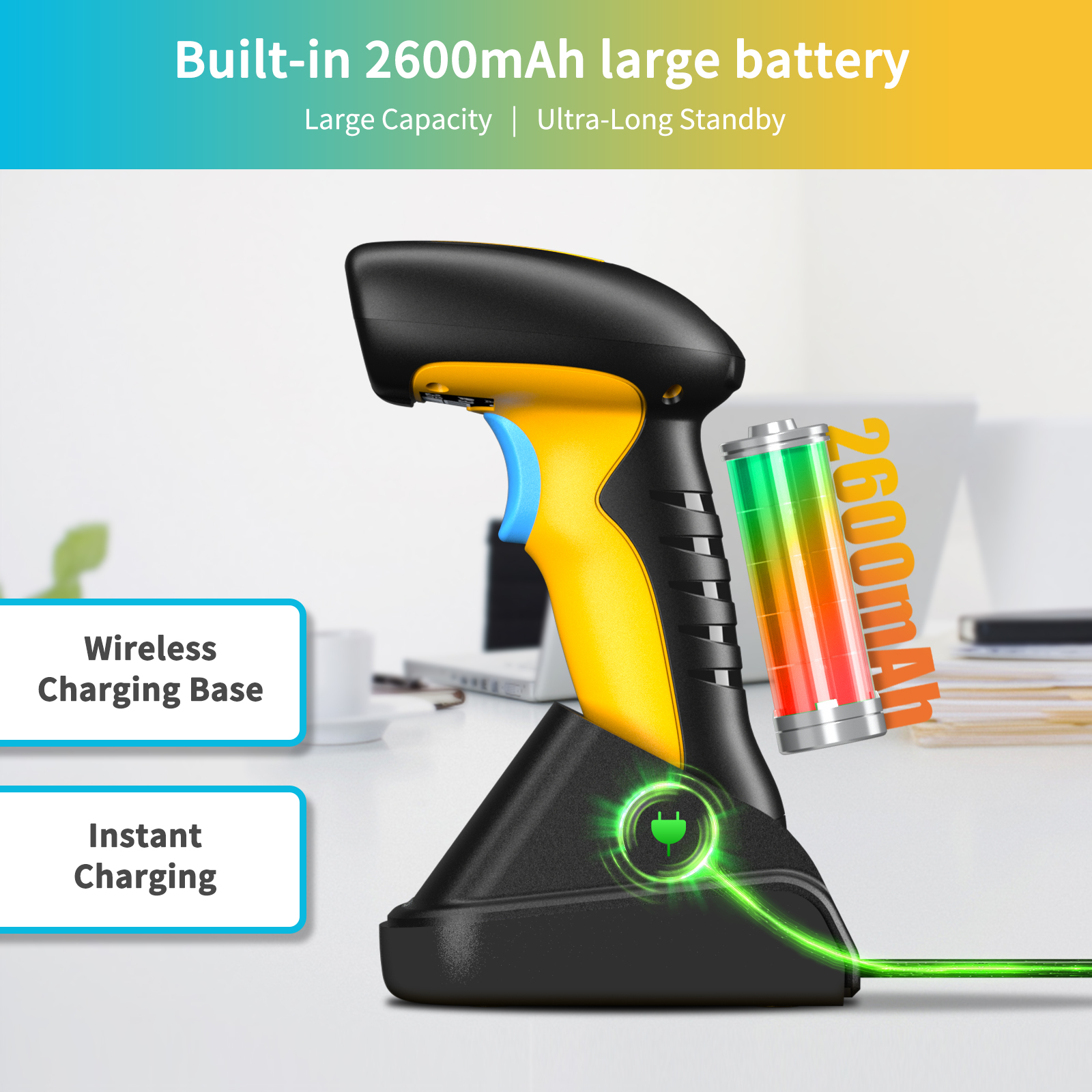 NETUM Upgraded QR Industrial B - Barcode Scanner Wireless reseña y precio