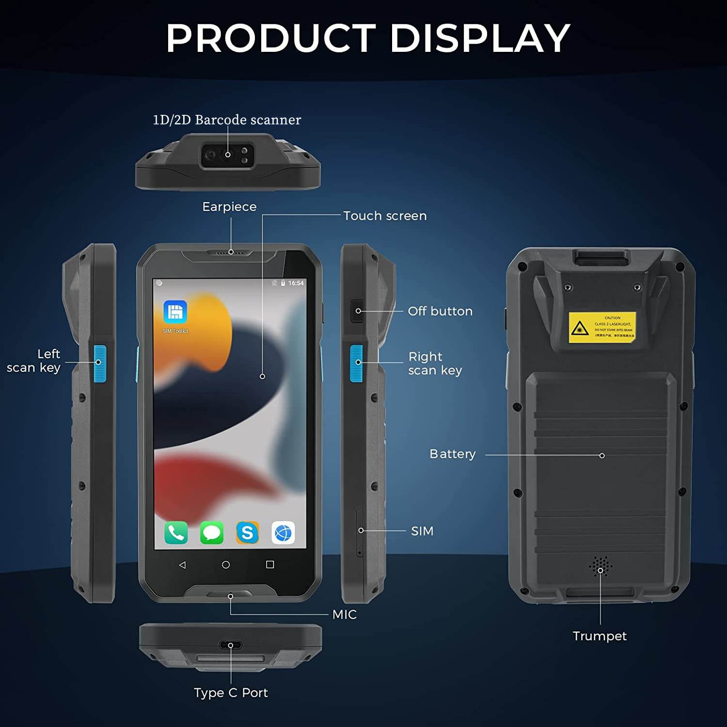 Android 9 4G Ruggedized Wirele - Barcode Scanner Wireless reseña y precio