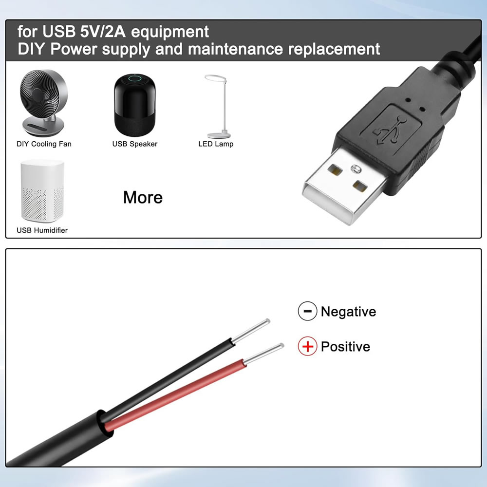 DC 2 Pin USB Power Cable USB M - Electronics Repair Gadgets reseña y precio
