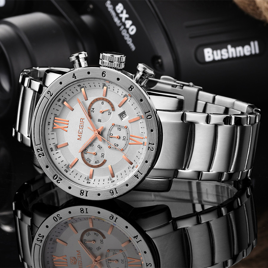 MEGIR Stainless Steel Casual W - Electronics Gadgets For Men reseña y precio