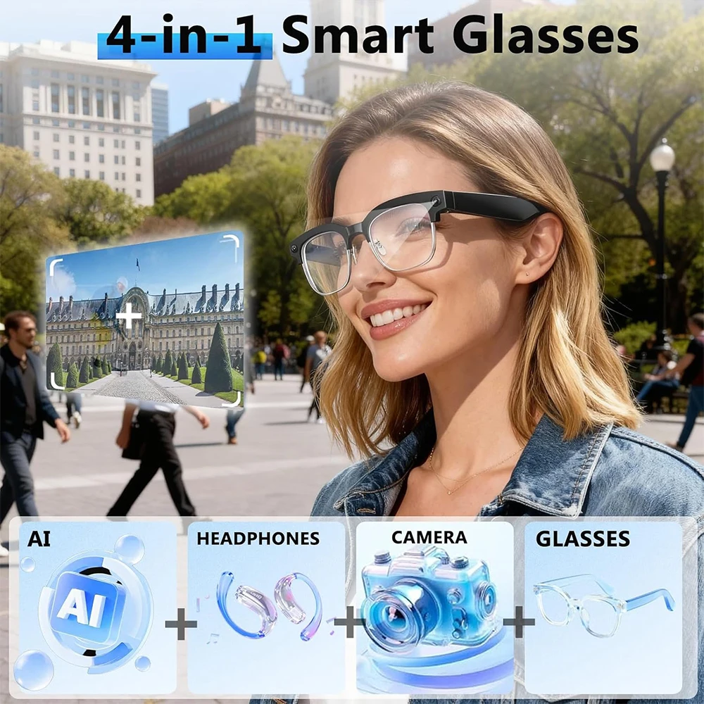 4K Smart AI Glasses 8MP Camera - Electronics Gadgets For Men reseña y precio
