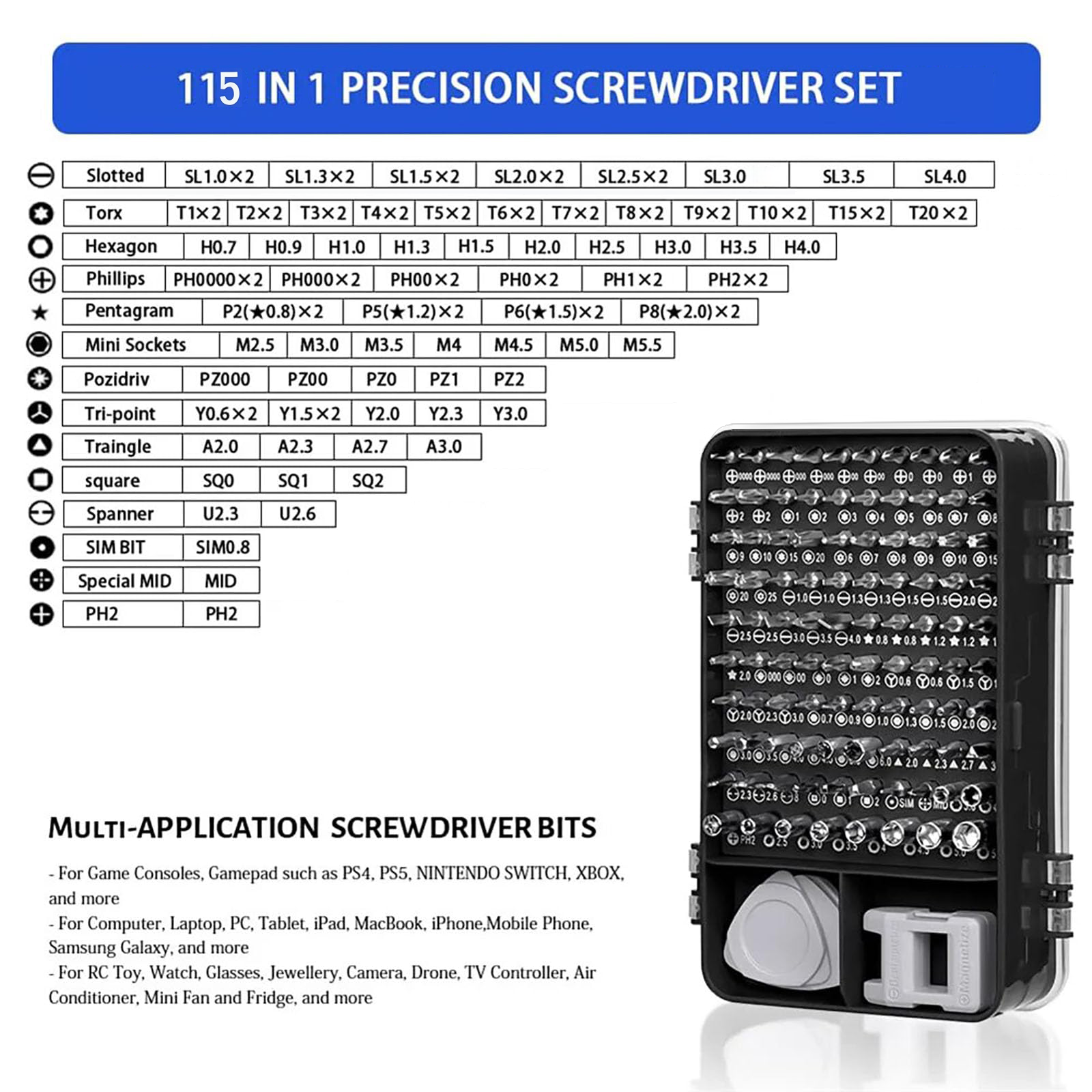 115-in-1 Precision Screwdriver - Electronics Repair Gadgets reseña y precio