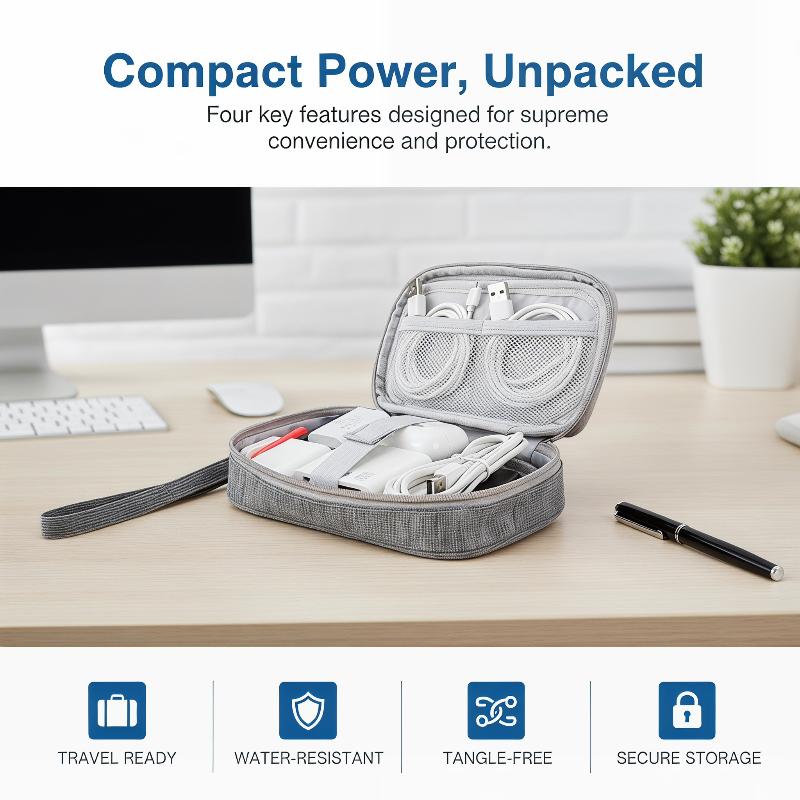 Double Layer Cable Storage Bag - Electronics Gadgets Bag reseña y precio