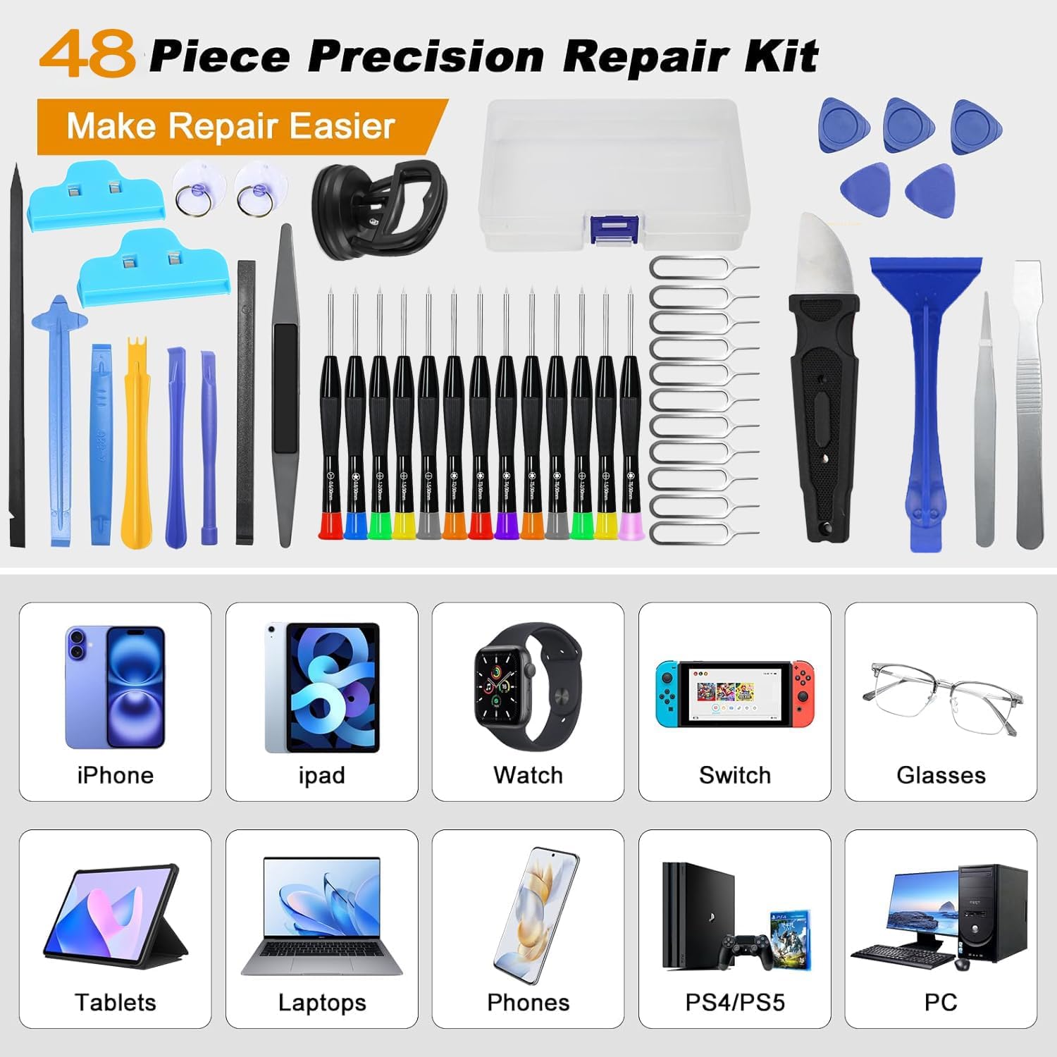 48 in1 Mobile Phone Repair Too - Electronics Repair Gadgets reseña y precio