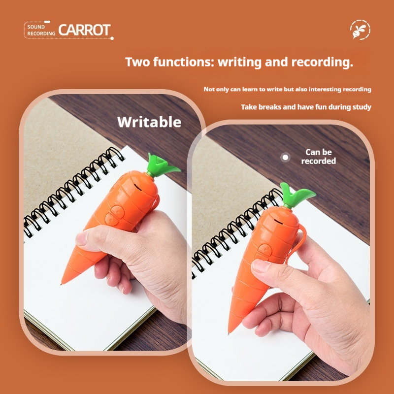 Cute carrot voice recorder stu - Voice Recorder Pen reseña y precio