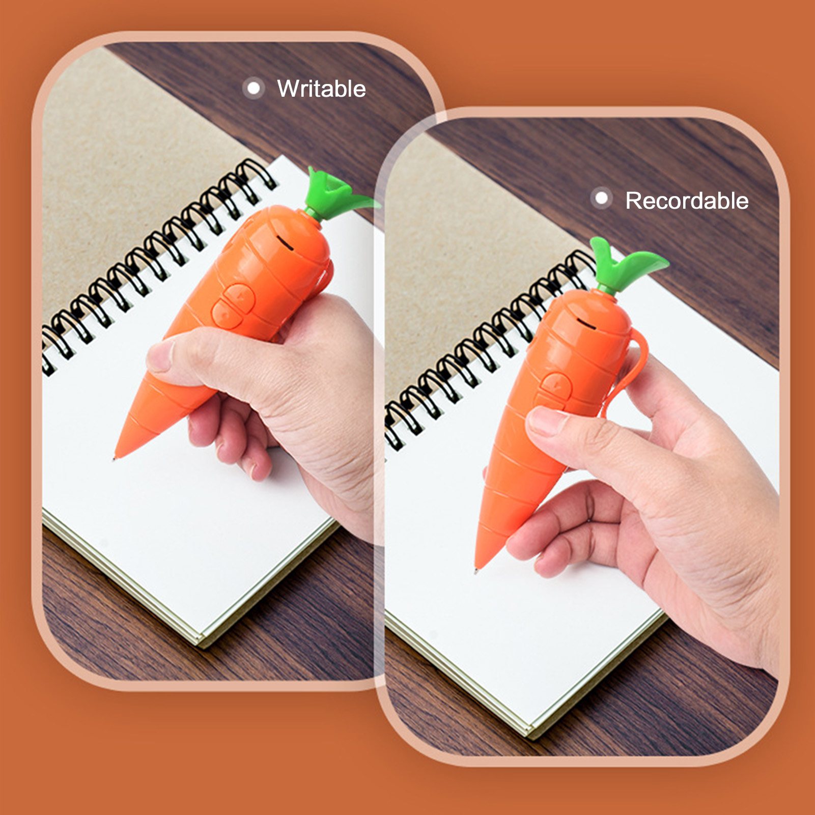 Carrot-Shaped Voice Recorder P - Voice Recorder Pen reseña y precio