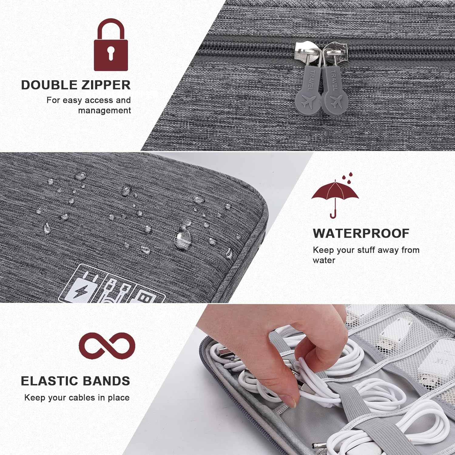 Portable Digital Storage Bag U - Electronics Gadgets Bag reseña y precio