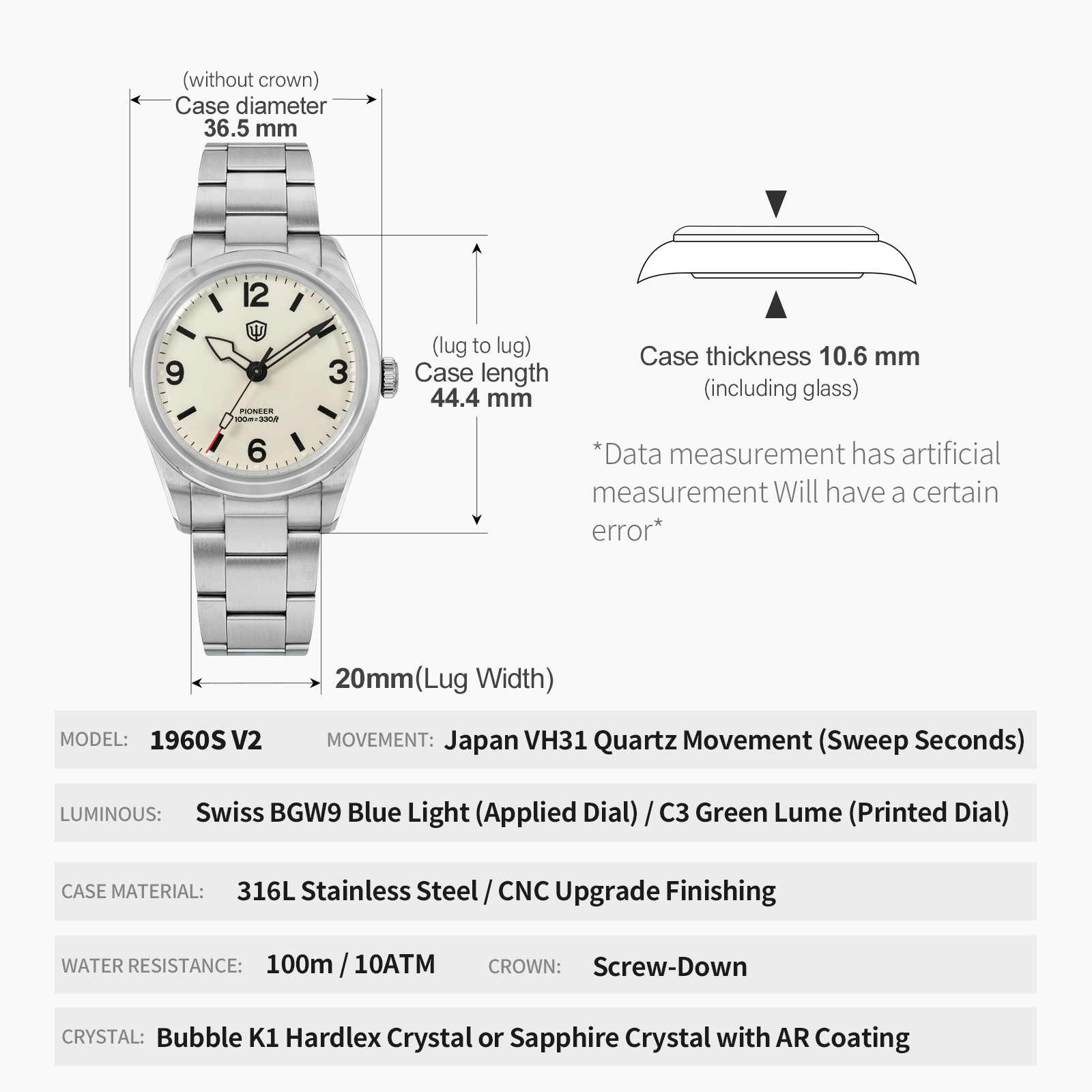 Watchdives WD1960S V2 Vintage  - Electronics Gadgets For Men reseña y precio