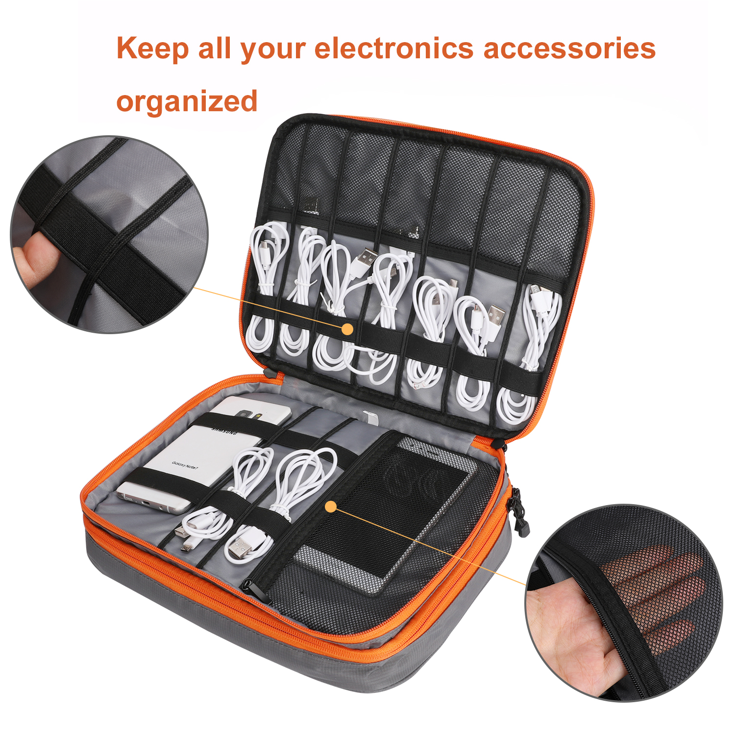 Double Layers Large Capacity T - Electronics Gadgets Bag reseña y precio